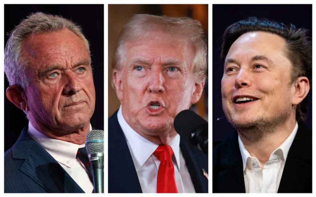 Donald Trump, Robert F. Kennedy Jr., and Elon Musk — possible members of Trump’s 2025 administration team