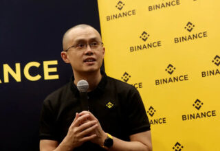 Binance Founder at Company Event