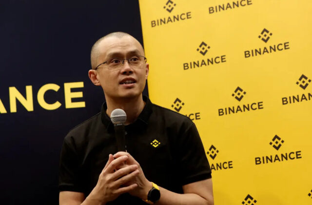 Binance Founder at Company Event
