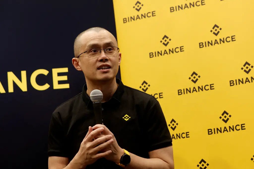 Binance Founder at Company Event